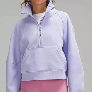 Lululemon lilac smoke oversized funnel neck half zip size XL/XXL